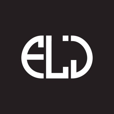 FLJ harf logosu tasarımı siyah arka planda. FLJ yaratıcı harflerin baş harfleri logo kavramı. FLJ harf tasarımı.
