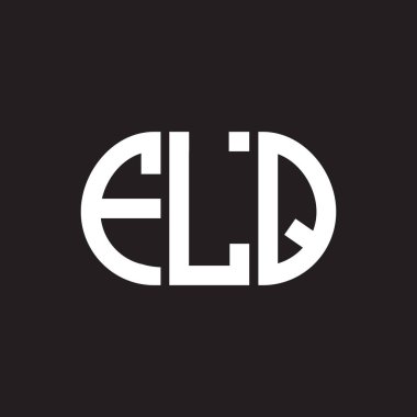 Siyah arka planda FLQ harf logosu tasarımı. FLQ yaratıcı harflerin baş harfleri logo kavramı. FLQ harf tasarımı.
