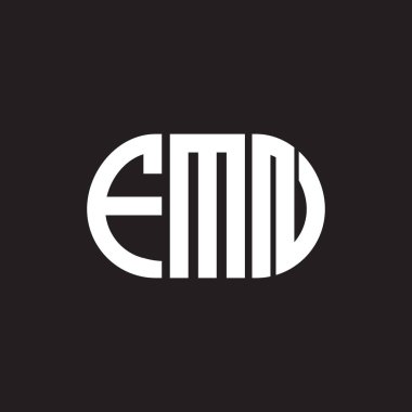 Siyah arka planda FMN harf logosu tasarımı. FMN yaratıcı harflerin baş harfleri logo kavramı. FMN harf tasarımı.