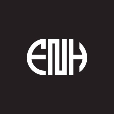 Siyah arka planda FNH harf logosu tasarımı. FNH yaratıcı harflerin baş harfleri logo kavramı. FNH harf tasarımı.