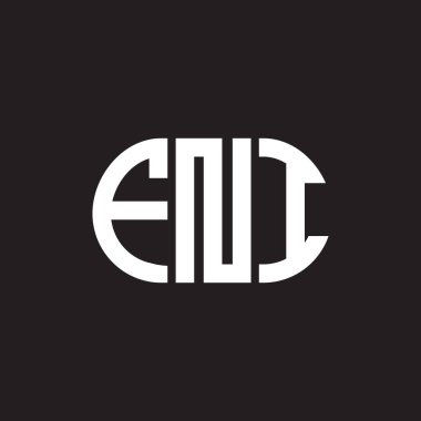 Siyah arka planda FNI harf logosu tasarımı. FNI yaratıcı harflerin baş harfleri logo kavramı. FNI harf tasarımı.