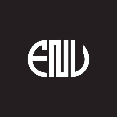 Siyah arka planda FNU harf logosu tasarımı. FNU yaratıcı harf logosu konsepti. FNU harf tasarımı.