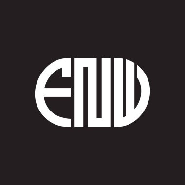 Siyah arka planda FNW harf logosu tasarımı. FNW yaratıcı harflerin baş harfleri logo kavramı. FNW harf tasarımı.