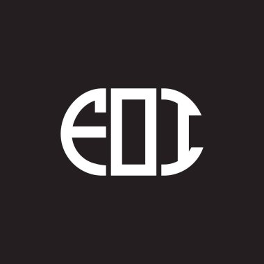 Siyah arka planda FOI harf logosu tasarımı. FOI yaratıcı harfler logosu konsepti. FOI harf tasarımı.