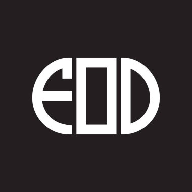 Siyah arka planda FOO harfi logo tasarımı. FOO yaratıcı harflerin baş harfleri logo kavramı. FOO harf tasarımı.