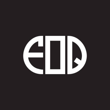 Siyah arka planda FOQ harfi logo tasarımı. FOQ yaratıcı harflerin baş harfleri logo kavramı. FOQ harf tasarımı.