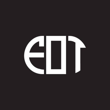 Siyah arkaplanda FOT harfi logosu tasarımı. FOT yaratıcı harflerin baş harfleri logo kavramı. FOT harf tasarımı.