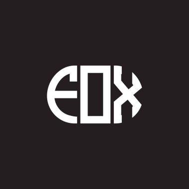 Siyah arkaplanda FOX harfi logo tasarımı. FOX yaratıcı harflerin baş harfleri logo kavramı. FOX harf tasarımı.