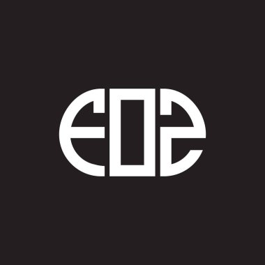 Siyah arkaplanda FOZ harfi logo tasarımı. FOZ yaratıcı harflerin baş harfleri logo kavramı. FOZ harf tasarımı.