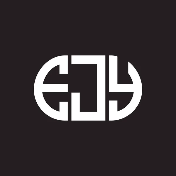 Ejy Lettre Logo Design Sur Fond Noir Ejy Initiales Créatives — Image vectorielle