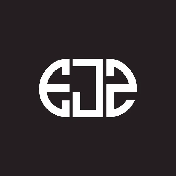 Ejz Lettre Logo Design Sur Fond Noir Ejz Initiales Créatives — Image vectorielle