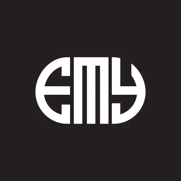 Emy Carta Logotipo Design Fundo Preto Emy Iniciais Criativas Conceito — Vetor de Stock