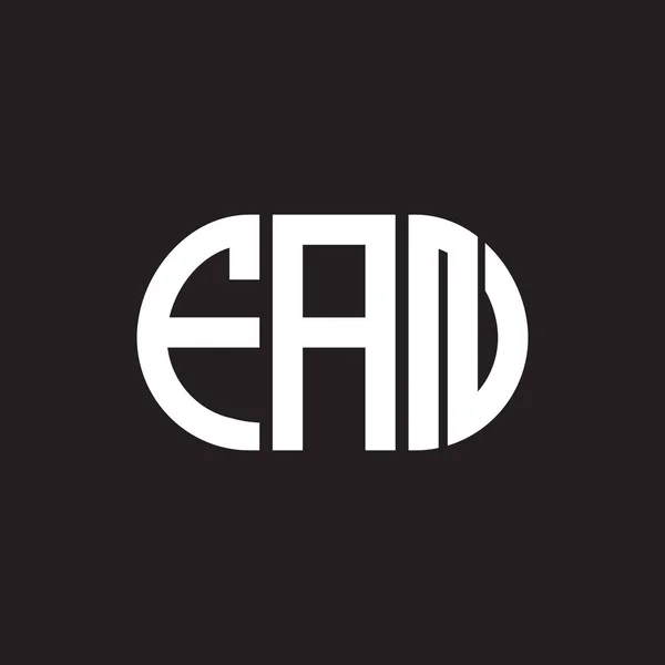 Projekt Logo Litery Fan Czarnym Tle Fan Twórcze Inicjały Koncepcja — Wektor stockowy