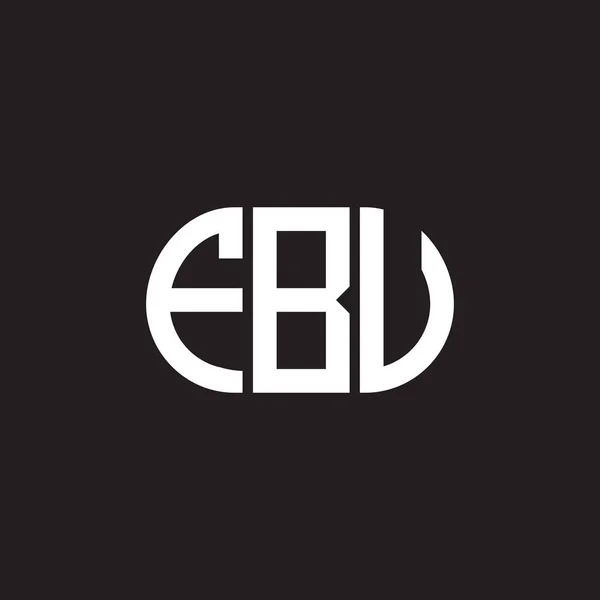 Fbu字母标识在黑色背景上的设计 Fbu创意首字母首字母标识概念 Fbu字母设计 — 图库矢量图片