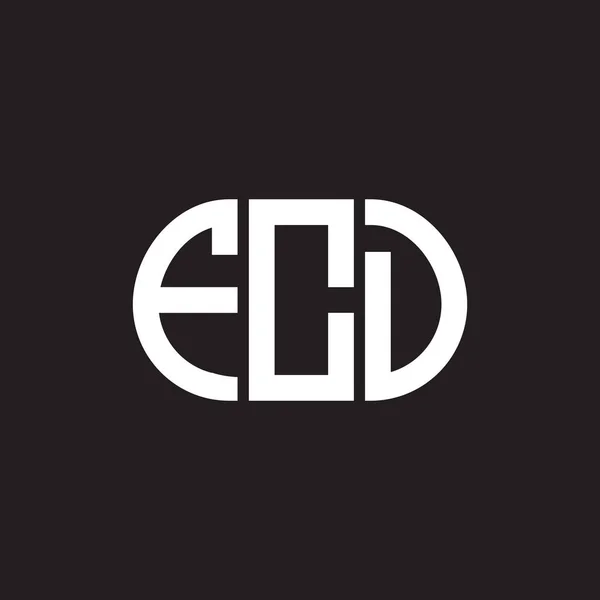 Siyah Arkaplanda Fcd Harfli Logo Tasarımı Fcd Yaratıcı Harflerin Baş — Stok Vektör