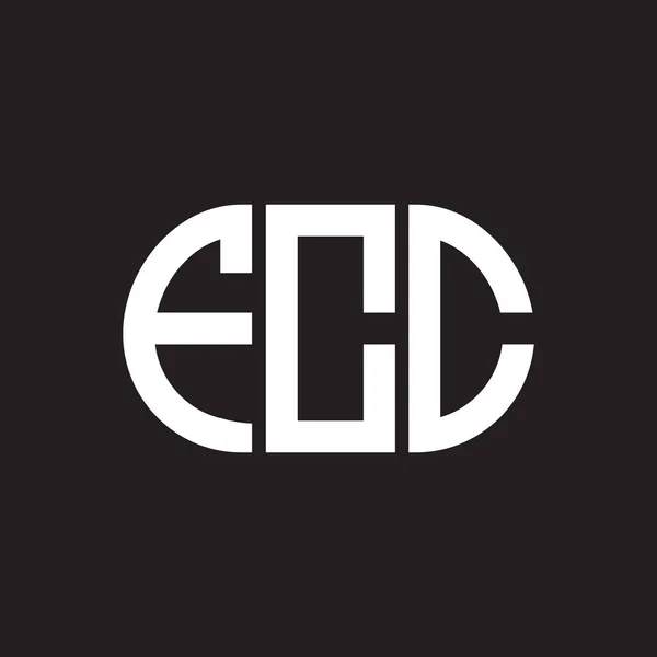 Siyah Arka Planda Fcc Harf Logosu Tasarımı Fcc Yaratıcı Harflerin — Stok Vektör