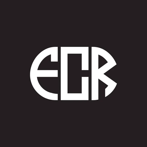 Diseño Del Logotipo Letra Fcr Sobre Fondo Negro Fcr Iniciales — Vector de stock