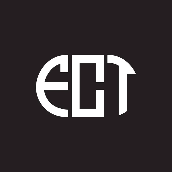 Fct Lettre Logo Design Sur Fond Noir Fct Initiales Créatives — Image vectorielle