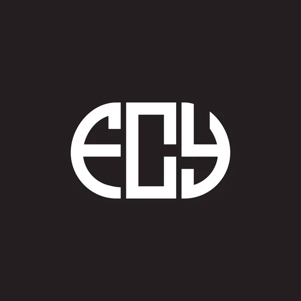 Дизайн Логотипу Літери Fcy Чорному Тлі Творчі Ініціали Fcy Концепція — стоковий вектор