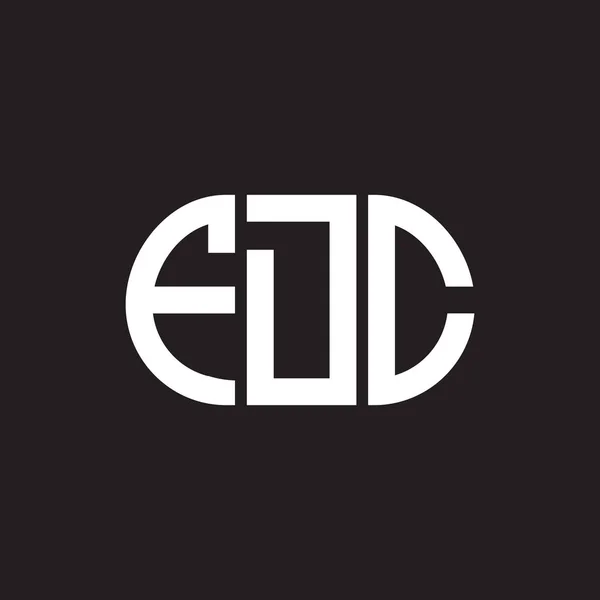 Fdc Nin Siyah Arkaplan Üzerine Logo Tasarımı Fdc Yaratıcı Harflerin — Stok Vektör