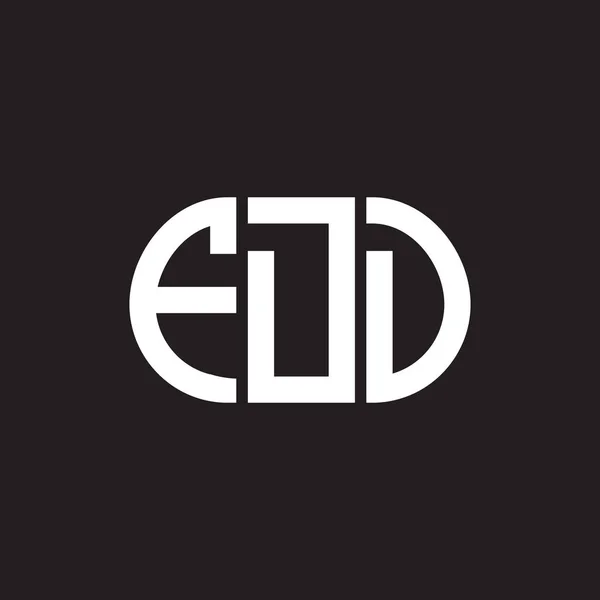 Logo Lettera Fdd Disegno Sfondo Nero Fdd Creativo Iniziali Lettera — Vettoriale Stock