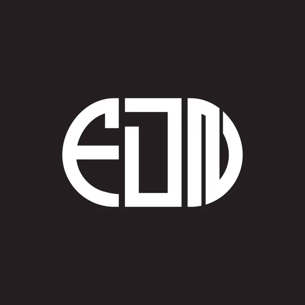 Siyah Arka Planda Fdn Harf Logosu Tasarımı Fdn Yaratıcı Harflerin — Stok Vektör