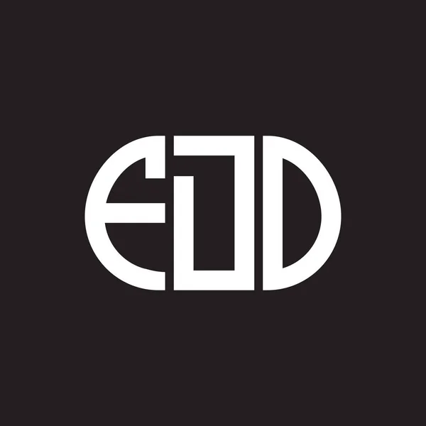 Siyah Arka Planda Fdo Harfi Logo Tasarımı Fdo Yaratıcı Harflerin — Stok Vektör