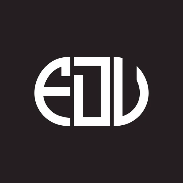 Fdv Letter Logo Design Black Background Fdv Creative Initials Letter — Stock Vector