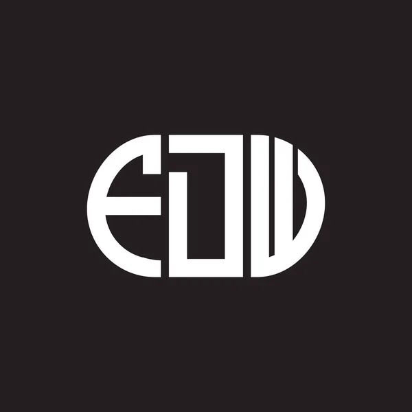 Siyah Arka Planda Fdw Harf Logosu Tasarımı Fdw Yaratıcı Harflerin — Stok Vektör