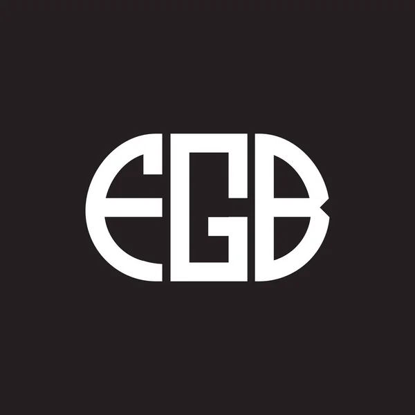 Fgb Brev Logotyp Design Svart Bakgrund Fgb Kreativa Initialer Brev — Stock vektor