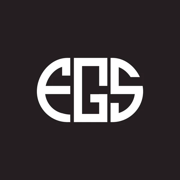 Fgs Brev Logotyp Design Svart Bakgrund Fgs Kreativa Initialer Brev — Stock vektor