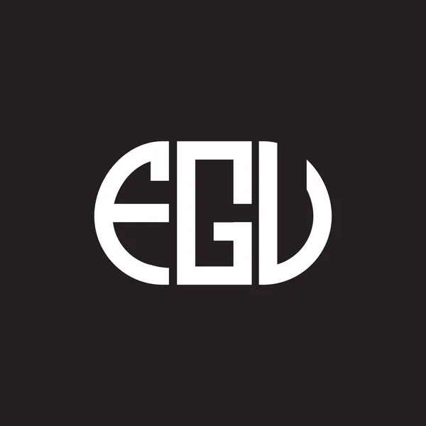 Fgu Brev Logotyp Design Svart Bakgrund Fgu Kreativa Initialer Brev — Stock vektor