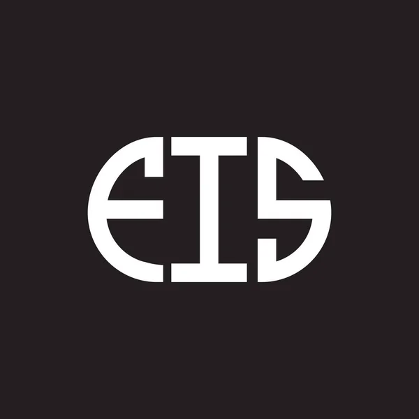 Fis Letter Logo Design Black Background Fis Creative Initials Letter — Stock Vector