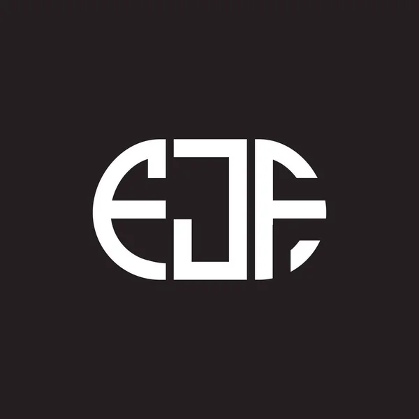 Fjf Lettre Logo Design Sur Fond Noir Fjf Initiales Créatives — Image vectorielle