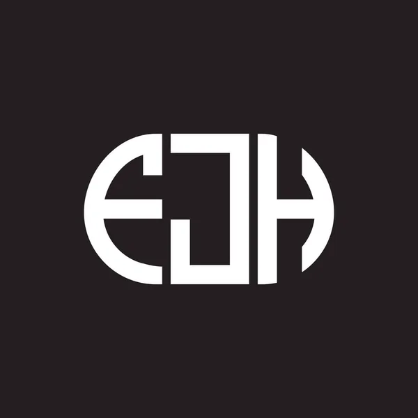 Fjh Návrh Loga Černém Pozadí Fjh Creative Initials Letter Logo — Stockový vektor