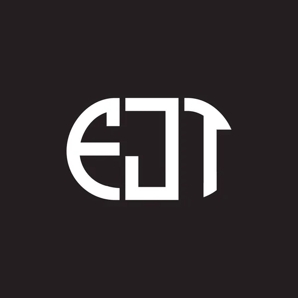 Fjt Letter Logo Design Black Background Fjt Creative Initials Letter — Stock Vector