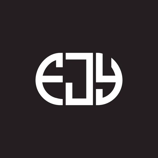 Fjy Letter Logo Design Black Background Fjy Creative Initials Letter — Stock Vector