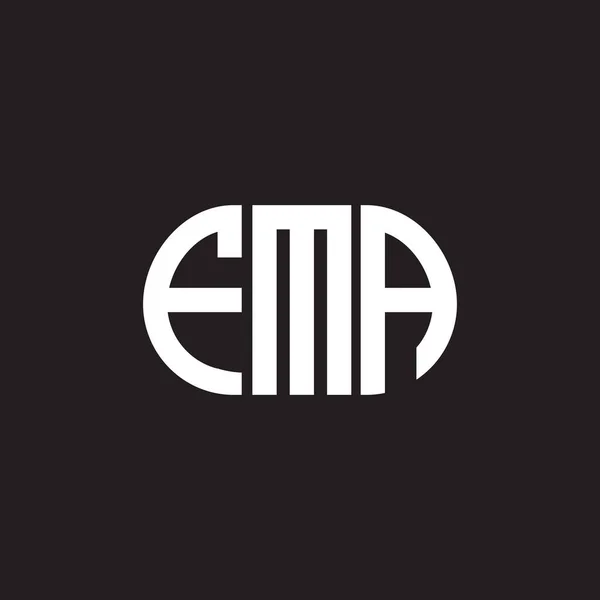 Fma Logo Design Auf Schwarzem Hintergrund Fma Kreative Initialen Brief — Stockvektor