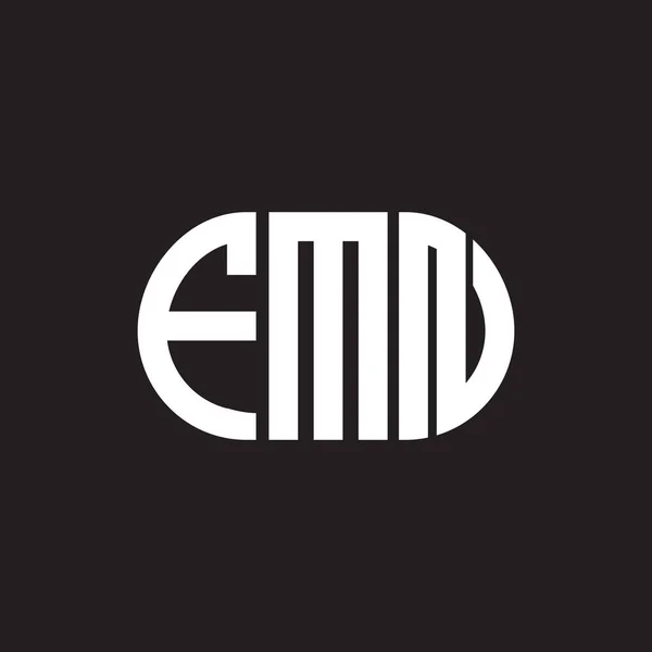 Fmn Letter Logo Design Auf Schwarzem Hintergrund Fmn Kreative Initialen — Stockvektor