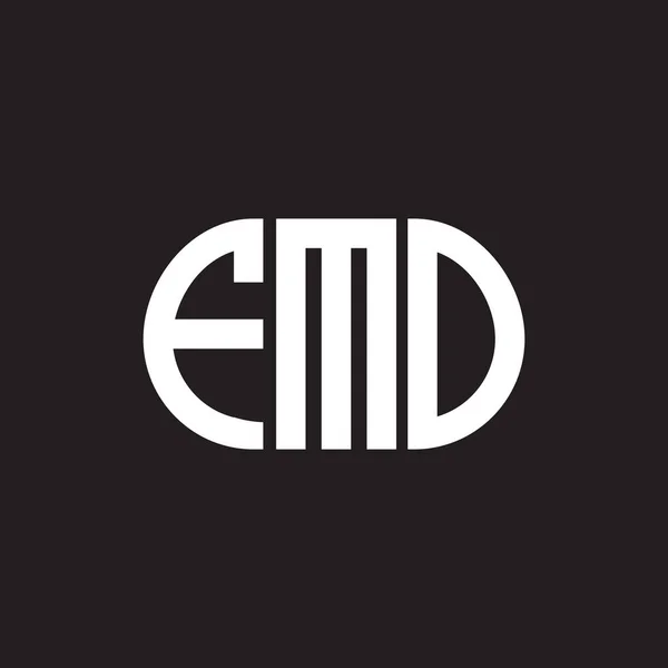 Fmo Logo Design Auf Schwarzem Hintergrund Fmo Kreative Initialen Buchstabe — Stockvektor