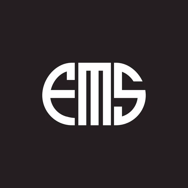 Fms Letter Logo Design Auf Schwarzem Hintergrund Fms Kreative Initialen — Stockvektor
