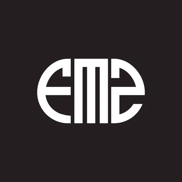 Fmz Logo Ontwerp Zwarte Achtergrond Fmz Creatieve Initialen Letter Logo — Stockvector