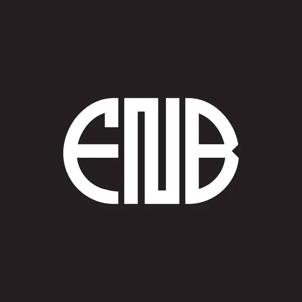 Fnb Letter Logo Design Black Background Fnb Creative Initials Letter — Stock Vector