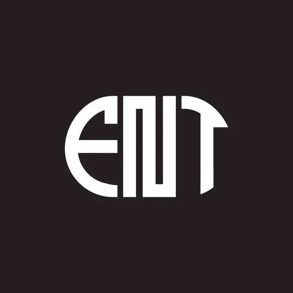 Diseño Del Logotipo Letra Fnt Sobre Fondo Negro Fnt Iniciales — Vector de stock
