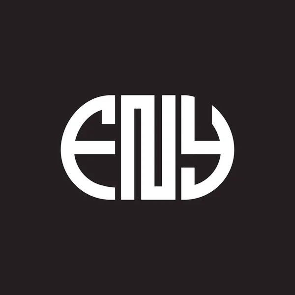 Форма Логотипу Fny Чорному Тлі Творчі Ініціали Fny Мають Поняття — стоковий вектор