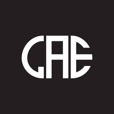 Siyah arka planda LAE harf logosu tasarımı. LAE yaratıcı harfler logosu konsepti. LAE harf tasarımı.