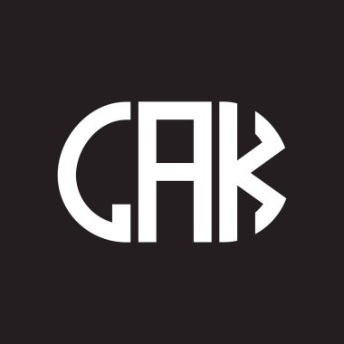 Siyah arka planda LAK harf logosu tasarımı. LAK yaratıcı harflerin baş harfleri logo kavramı. LAK harf tasarımı.