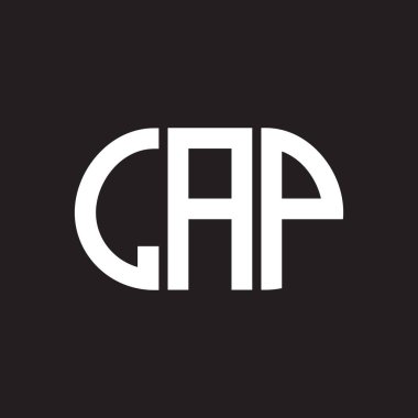 Siyah arka planda LAP harf logosu tasarımı. LAP yaratıcı harf logosu konsepti. LAP harf tasarımı.