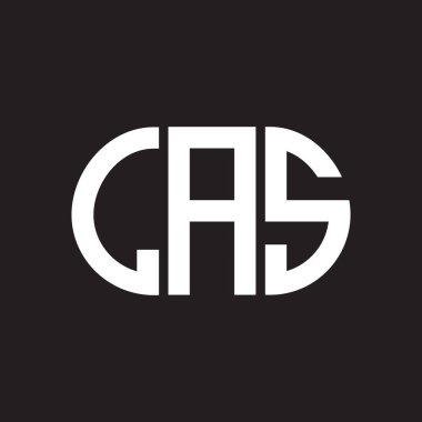 Siyah arka planda LAS harf logosu tasarımı. LAS yaratıcı harf logosu konsepti. LAS harf tasarımı.