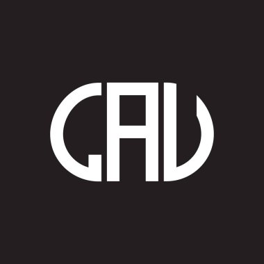 Siyah arka planda LAU harf logosu tasarımı. Los Angeles Üniversitesi 'nin yaratıcı baş harfleri logo konsepti. LAU harf tasarımı.